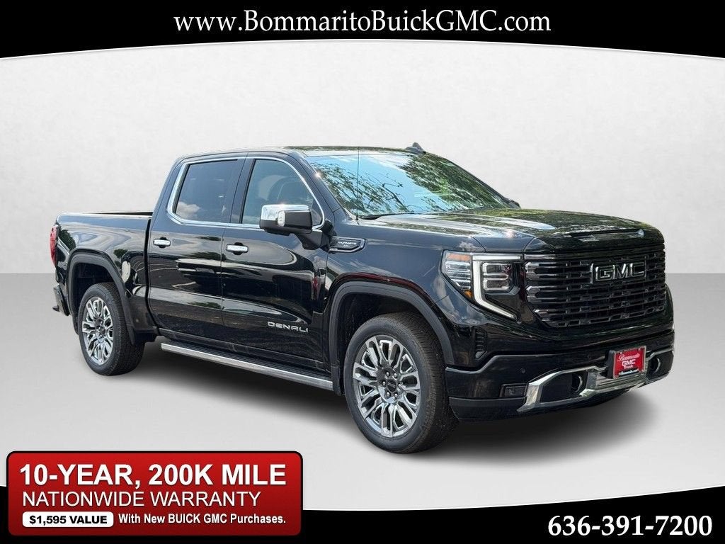 2026 GMC Sierra 1500 Denali Ultimate in Onyx Black — front three-quarter view