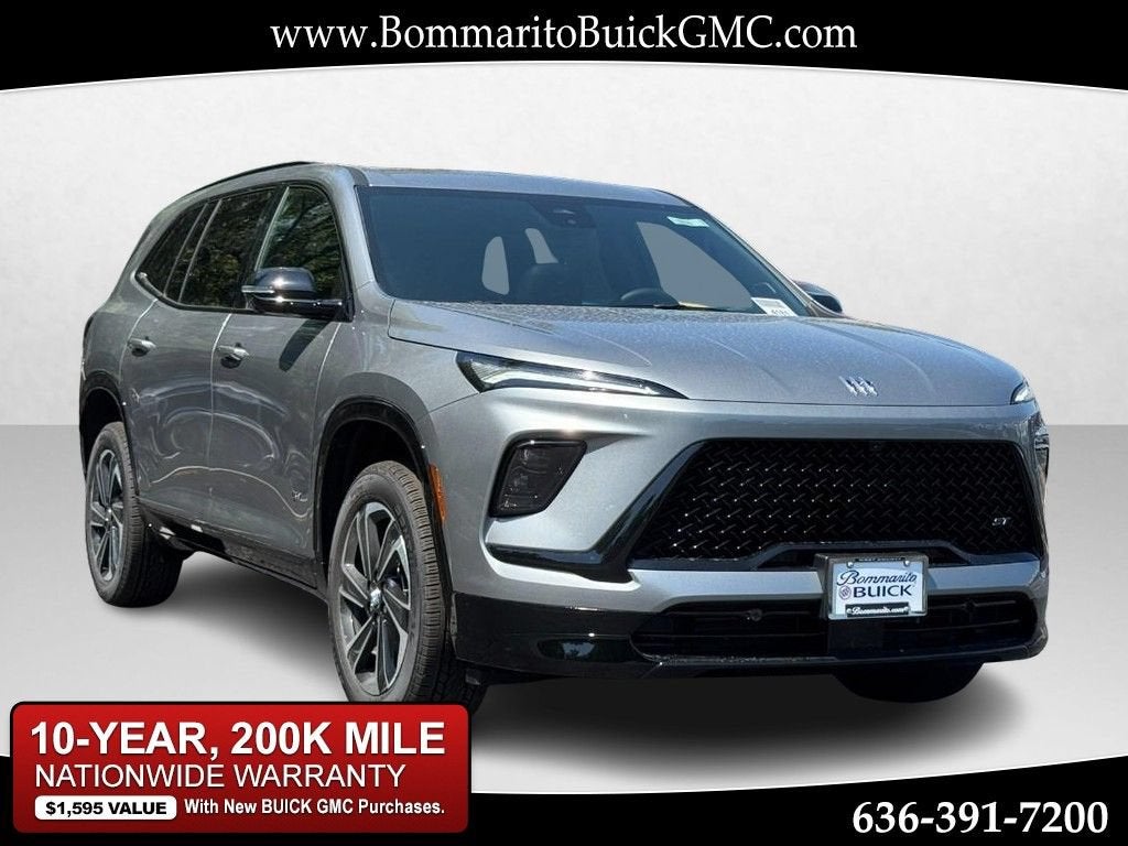 2026 Buick Enclave Sport Touring in Moonstone Gray Metallic — front three-quarter view