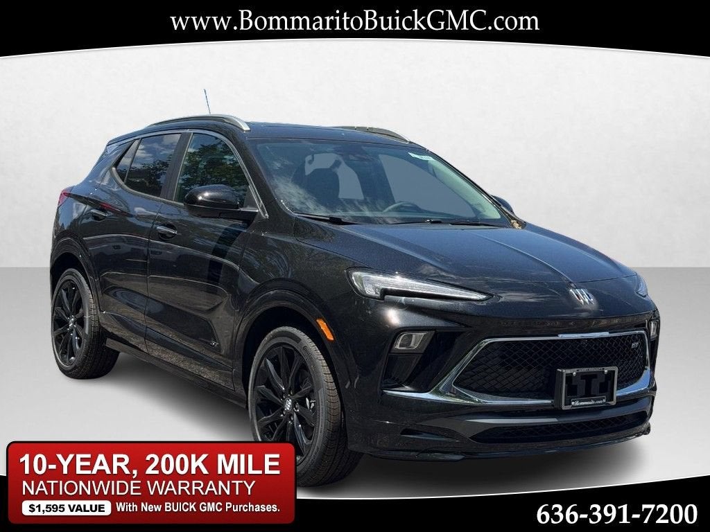 2026 Buick Encore GX Sport Touring in Ebony Twilight Metallic — front three-quarter view
