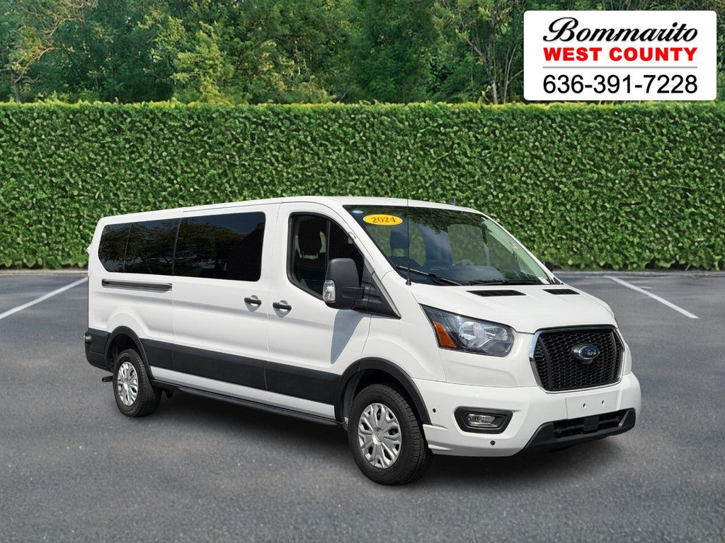 2024 Ford Transit Passenger Wagon XLT in Oxford White — front three-quarter view